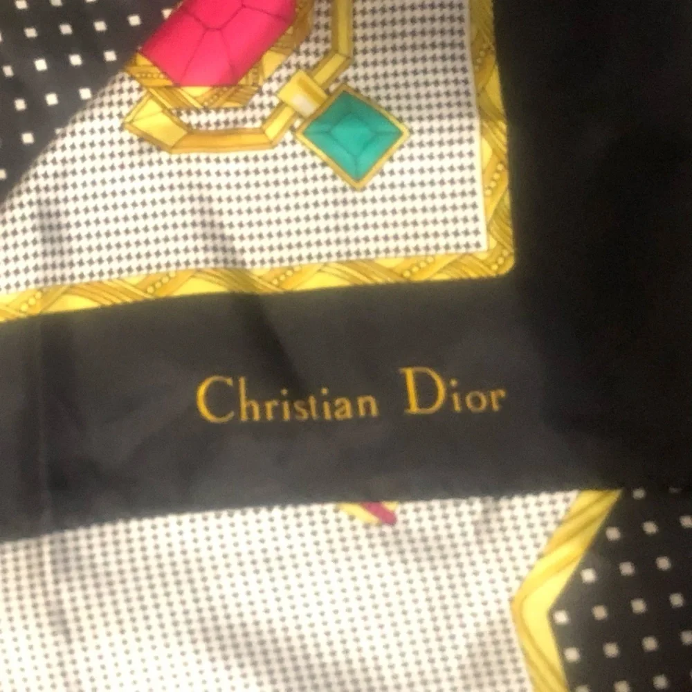 Christian Dior silk Scarf 34x34 inch